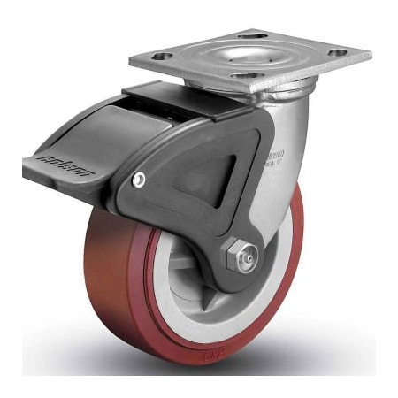 Colson Colson 4 Series Swivel Plate Caster 4.08199.929 BRK4 Polyurethane With Brake 8" Dia. 1000 Lb. 4.08199.929 BRK4